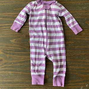 Hanna Andersson Cotton Zip Striped Sleeper